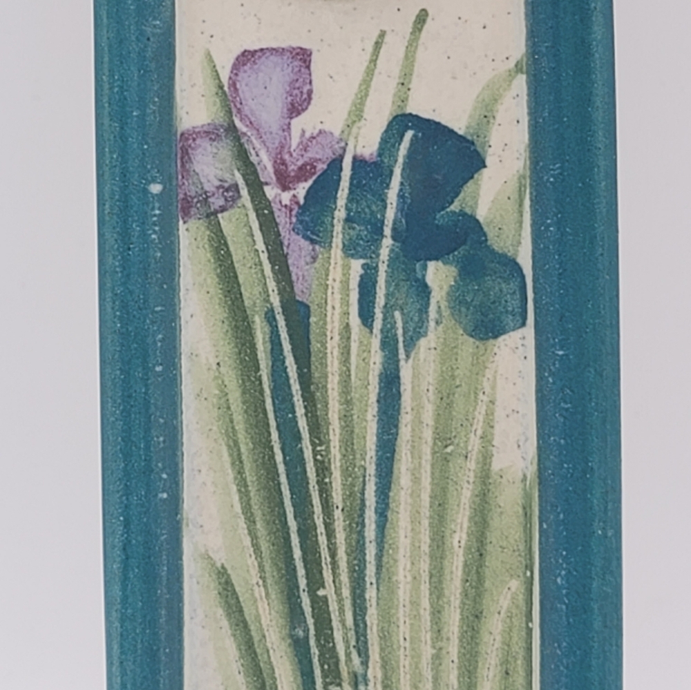Handmade Iris Ceramic Individual Snack Tray Sushi, Tapas, Baguette Server Vtg - Picture 2 of 10